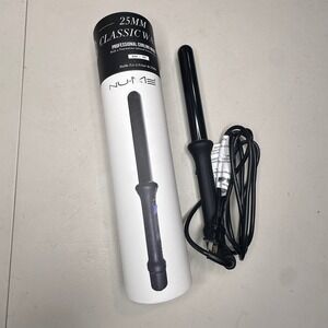 NuMe 25mm Classic Wand Professional Curling Iron Tourmaline Ceramic Barrel Black